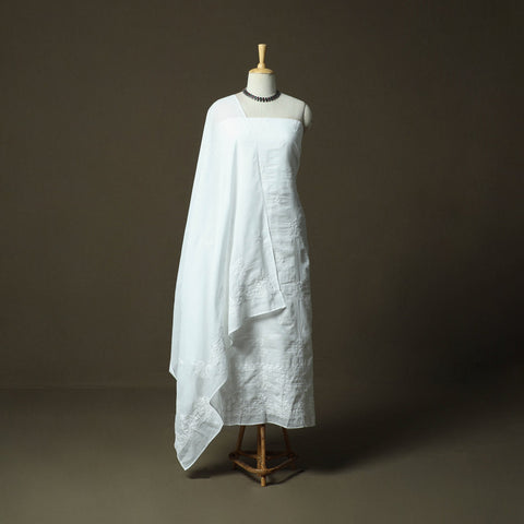 Lucknowi hand embroidered kota doria cotton chikankari 2pc