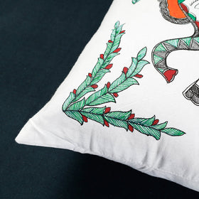  Madhubani Handpainted Cotton Cushion Cover Online at iTokri.com