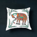  Madhubani Handpainted Cotton Cushion Cover Online at iTokri.com