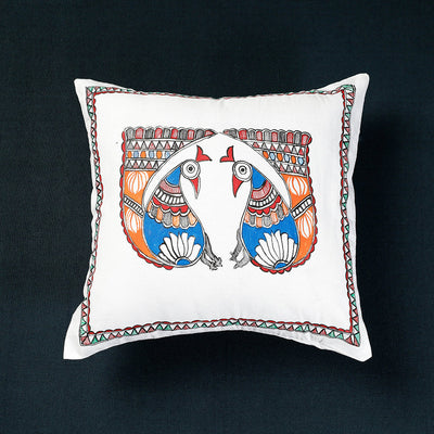 Buy Madhubani Handpainted Cotton Cushion Cover Online at iTokri.com