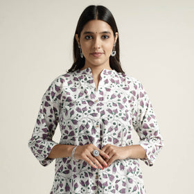 Buy Mangalagiri Block Printed Cotton Kurta with Palazzo Set Online at iTokri.com