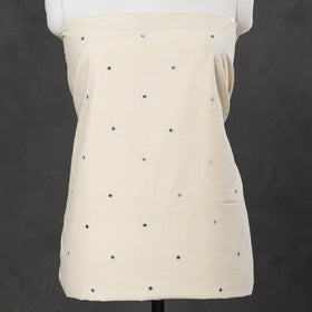  Off White Mangalagiri Cotton Sequin Work Kurta Material