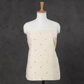  Off White Mangalagiri Cotton Sequin Work Kurta Material