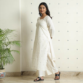  iTokri Casuals - Mangalgiri Pure Handloom Cotton Embroidered Long Kurta 