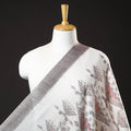 White - maniabandha ikat weave handloom cotton fabric 04