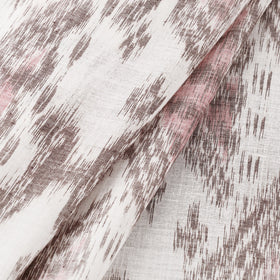 White - maniabandha ikat weave handloom cotton fabric 04