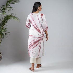 Shibori Tie-Dye Mul Cotton Long Kurta
