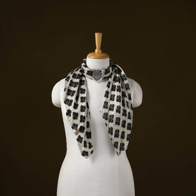 Modal silk pendant necklace scarf 48 - handcrafted