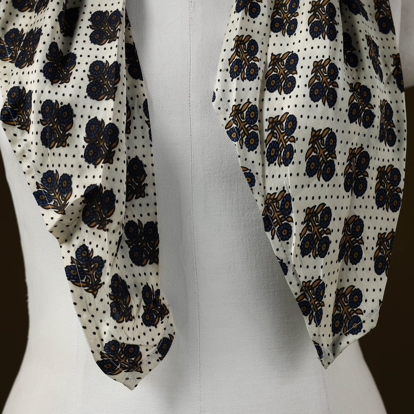 Modal silk pendant necklace scarf 48 - handcrafted