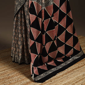 Modal silk hand bagru saree 19 - handcrafted