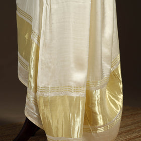 Modal silk natural dyed plain dupatta with lagdi patta 11