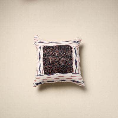 Modal silk patch pochampally ikat cushion cover 01