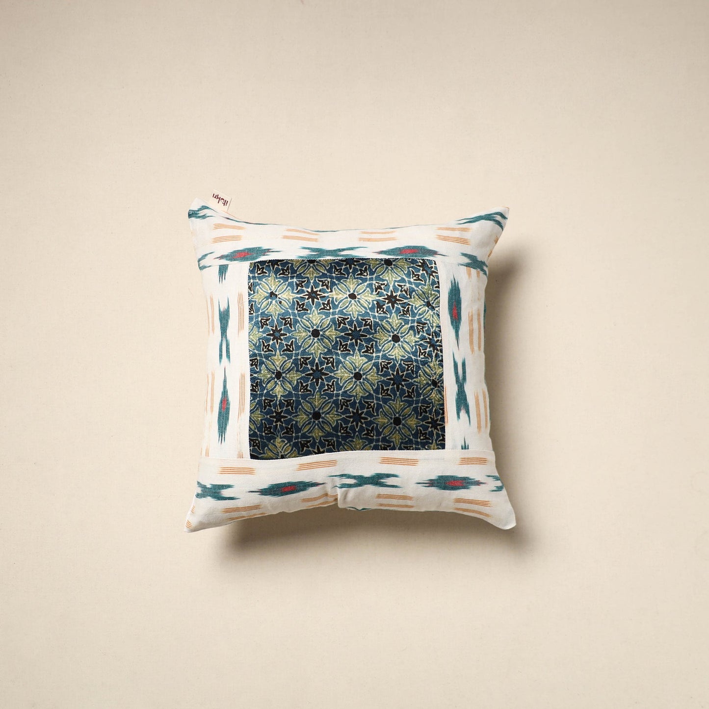 Modal silk patch pochampally ikat cushion cover 08