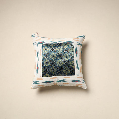 Modal silk patch pochampally ikat cushion cover 08