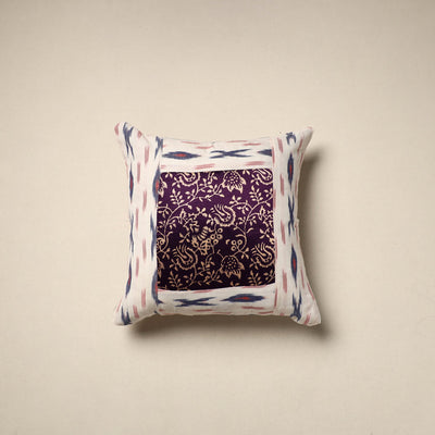 Modal silk patch pochampally ikat cushion cover 09
