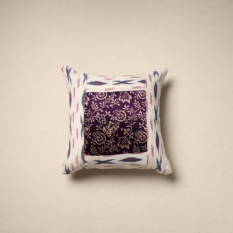 Modal silk patch pochampally ikat cushion cover 09