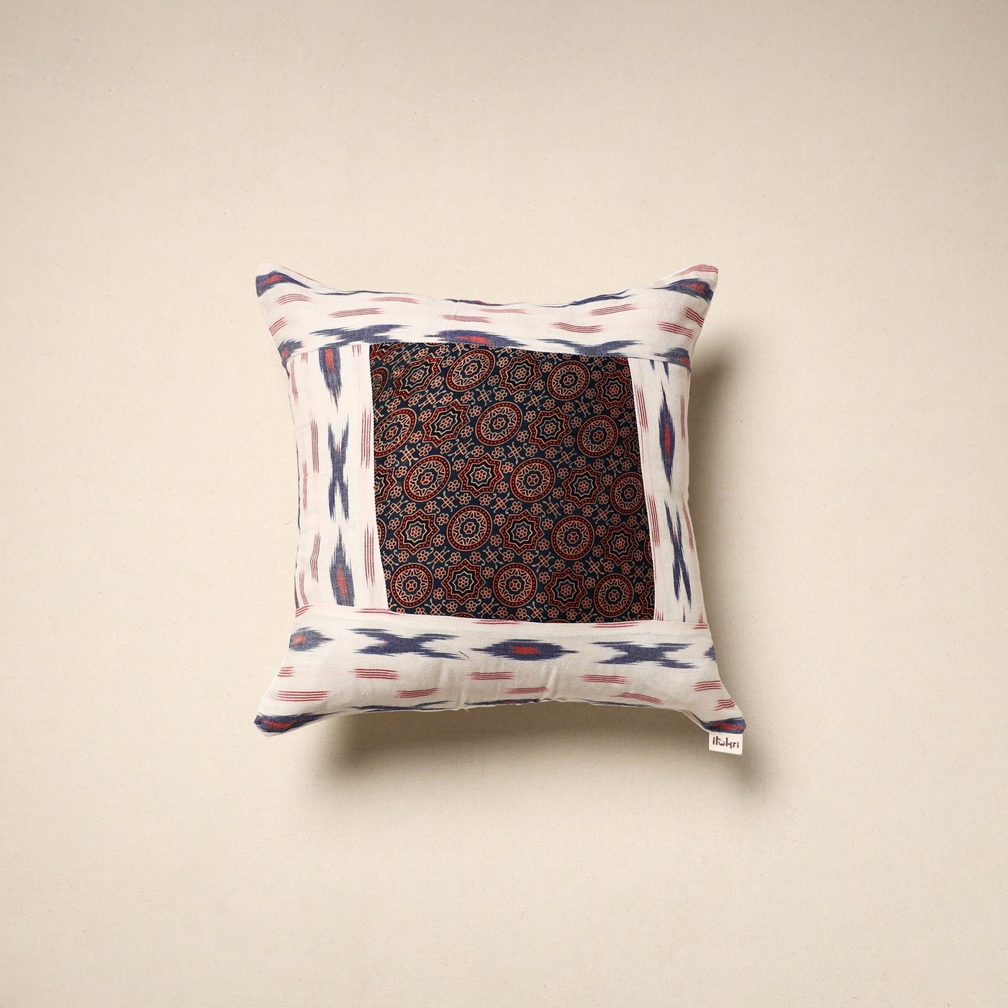 Modal silk patch pochampally ikat cushion cover 19