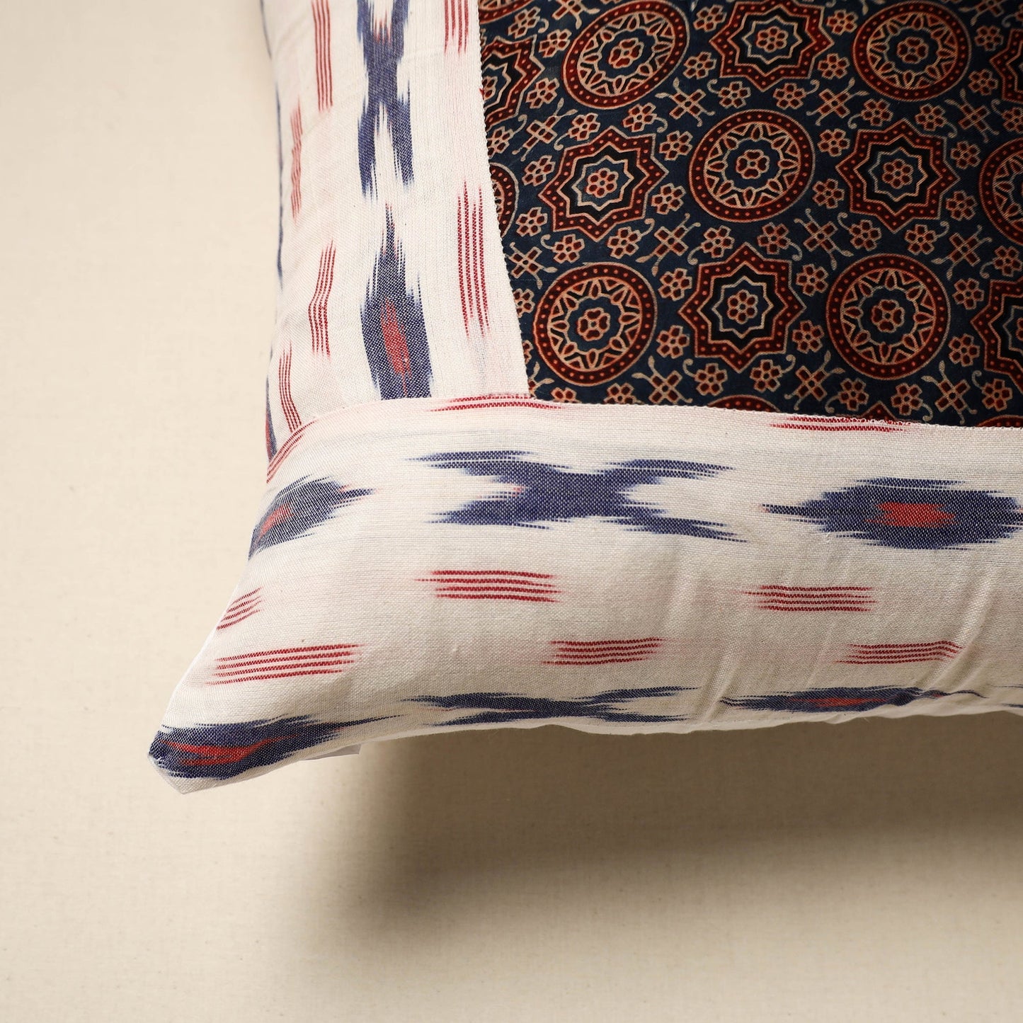 Modal silk patch pochampally ikat cushion cover 19