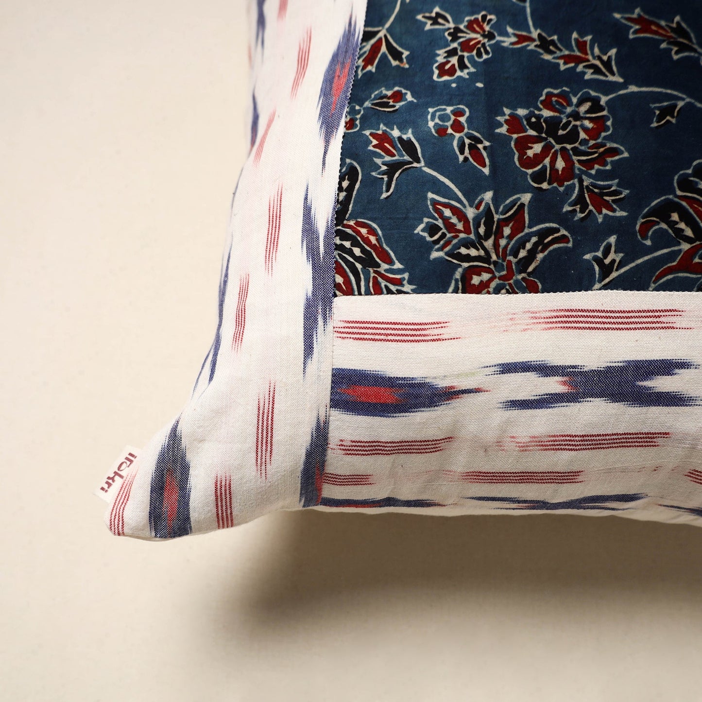 Modal silk patch pochampally ikat cushion cover 25