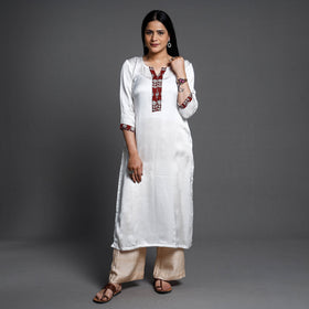 Buy Modal Silk Plain Long Kurta for Women