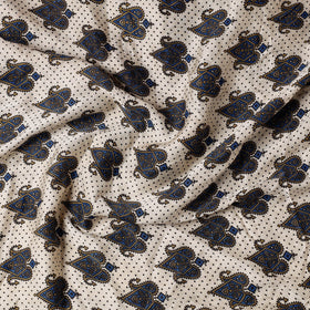 White Ajrakh Modal Silk Precut fabric 