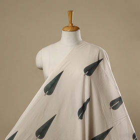 Mughal butta hand cotton sanganeri fabric 02 - handcrafted