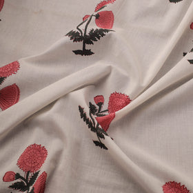 Mughal butta hand cotton sanganeri fabric 03 - handcrafted