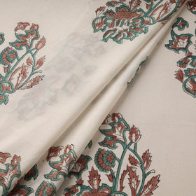 Mughal butta hand cotton sanganeri fabric 10 - handcrafted