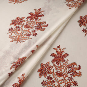 Mughal butta hand cotton sanganeri fabric 04 - handcrafted