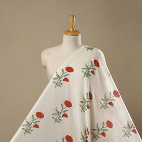 Mughal butta hand pure mul cotton sanganeri fabric 28