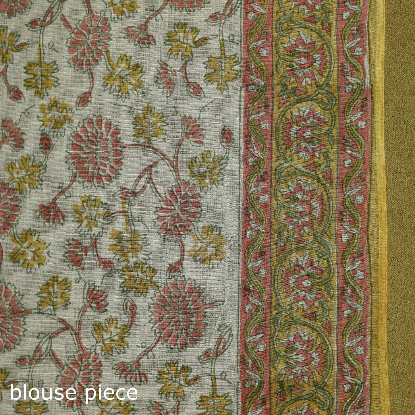 Mul cotton hand sanganeri saree 02 - handcrafted