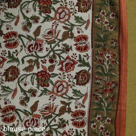 Mul cotton hand sanganeri saree 03 - handcrafted