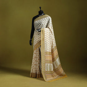 Mul cotton hand sanganeri saree 04 - handcrafted