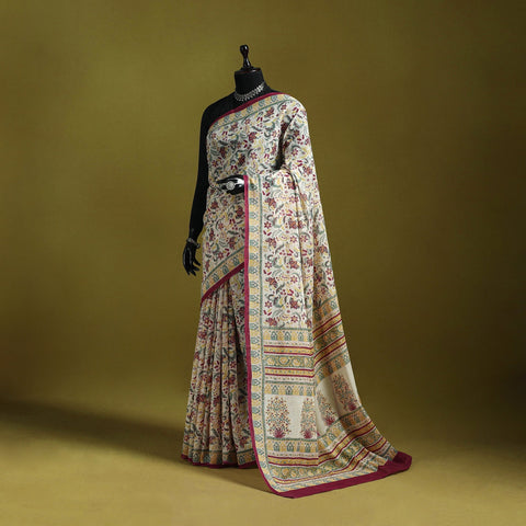 Mul cotton hand sanganeri saree 08 - handcrafted