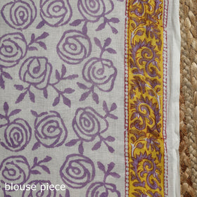 White - mul cotton sanganeri saree 03 - handcrafted