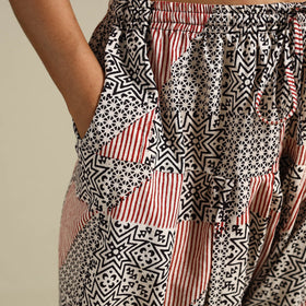 White Bagh Block Print Natural Dyed Cotton Salwar