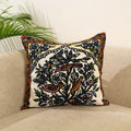 Multicolor Wool Thread Crewel Embroidery Cushion Cover