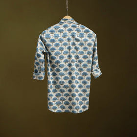 White - natural dyed cotton men full sleeve shirt 02