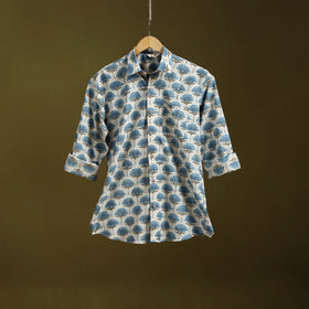 White - natural dyed cotton men full sleeve shirt 02