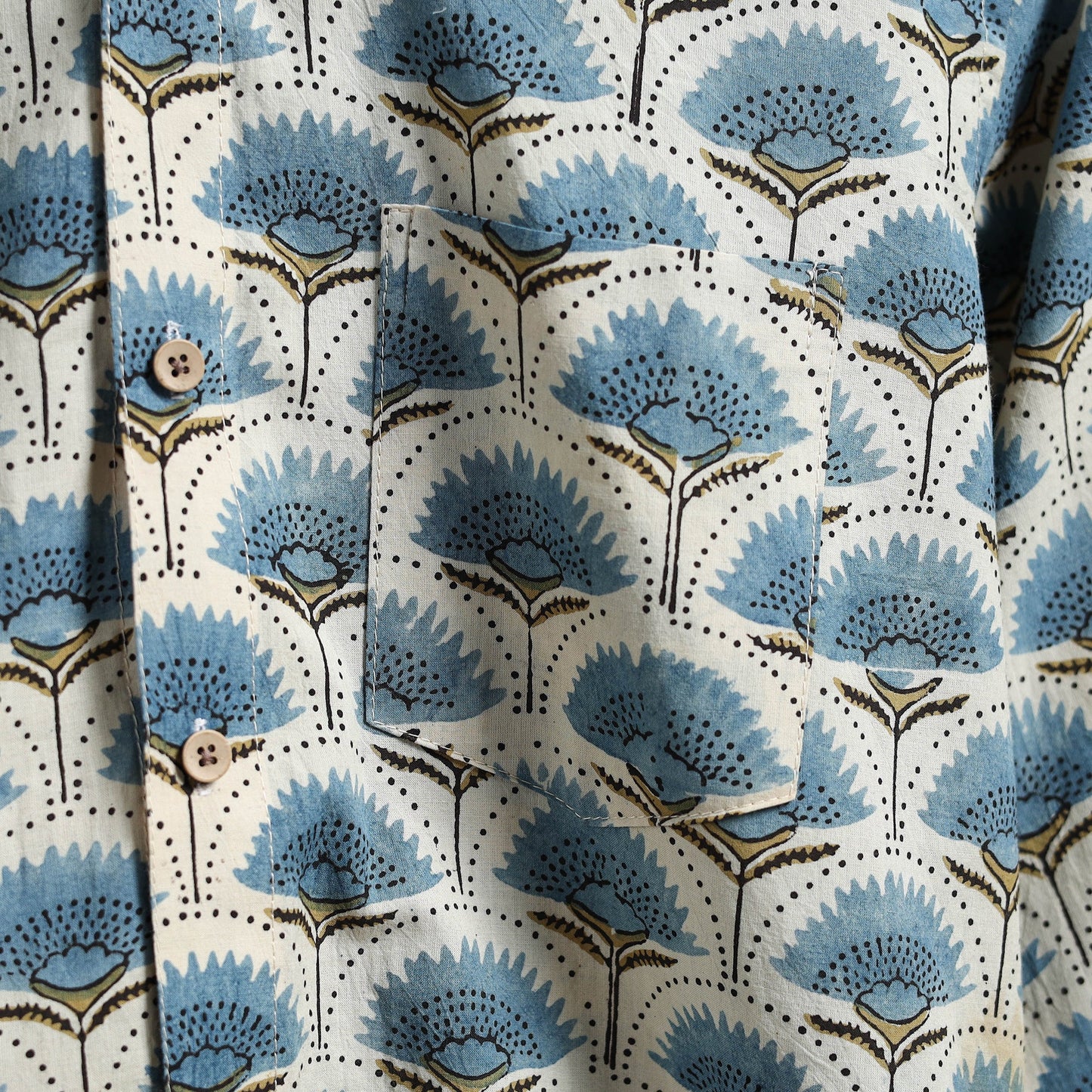 White - natural dyed cotton men full sleeve shirt 02