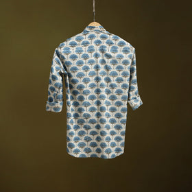 White - natural dyed cotton men full sleeve shirt 02