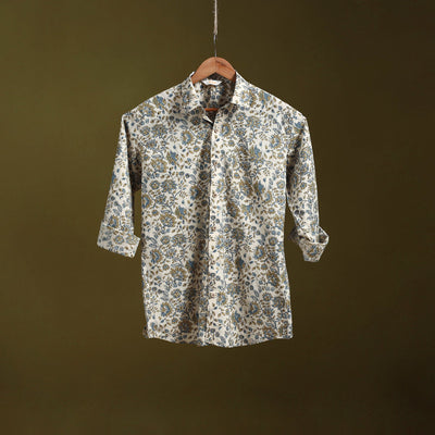 White - natural dyed cotton men full sleeve shirt 05