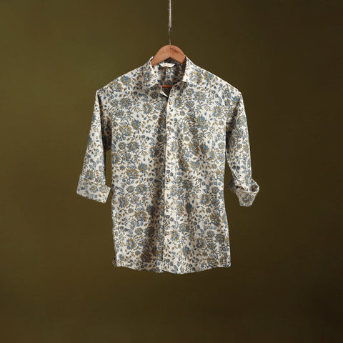 White - natural dyed cotton men full sleeve shirt 05