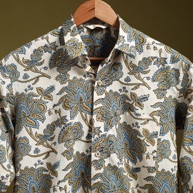 White - natural dyed cotton men full sleeve shirt 11