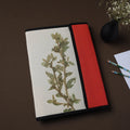 White Natural Leaf Art Work Fabric File Folder