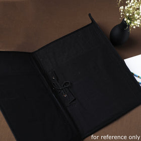 White Natural Leaf Art Work Fabric File Folder