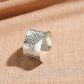 Buy Antique Finish Oxidised German Silver Cuff Bracelet (Adjustable) 