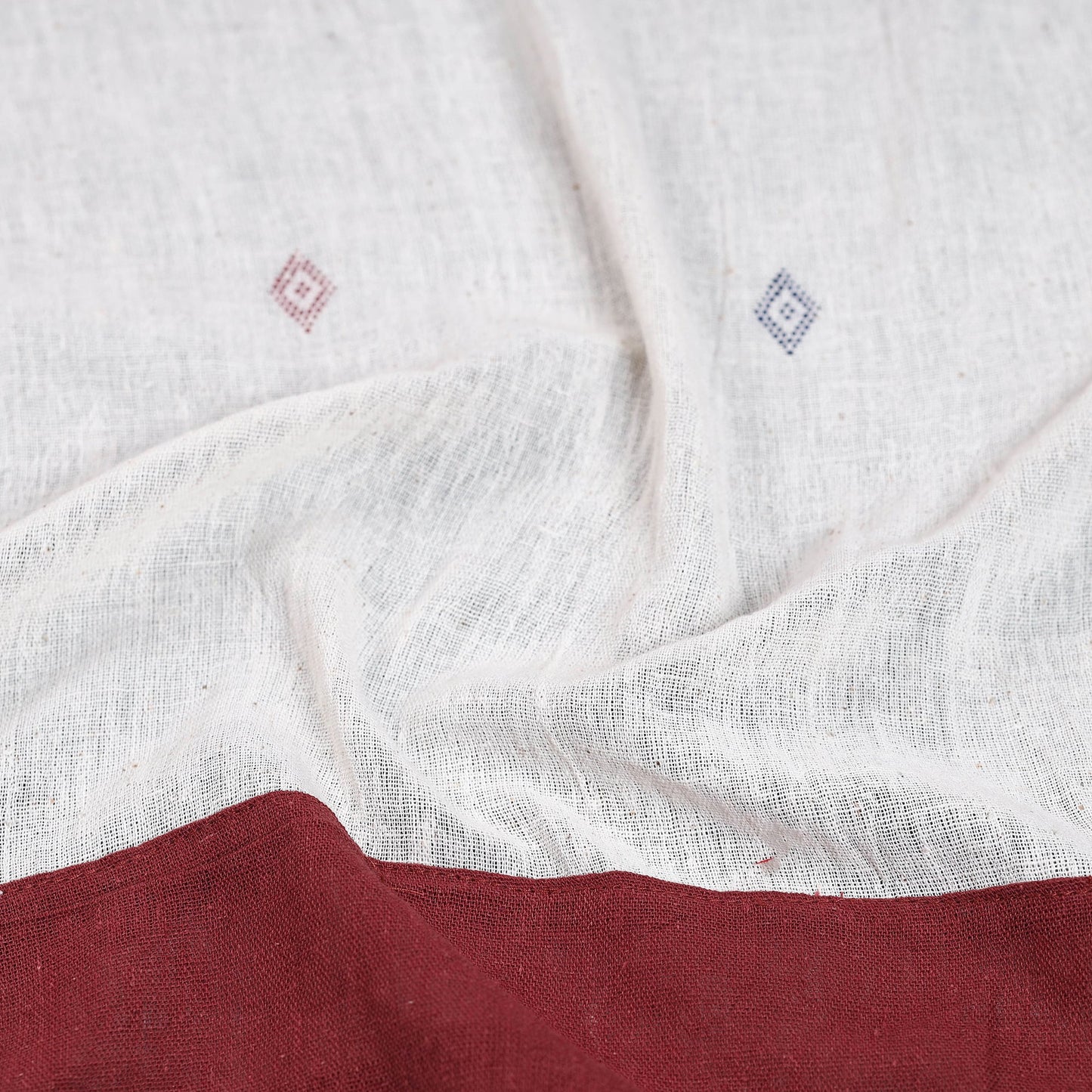 White - organic kala cotton handloom blouse piece 18