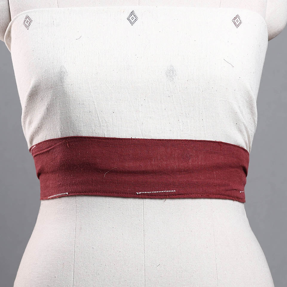 White - organic kala cotton handloom blouse piece 18