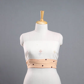 White - organic kala cotton handloom blouse piece 24
